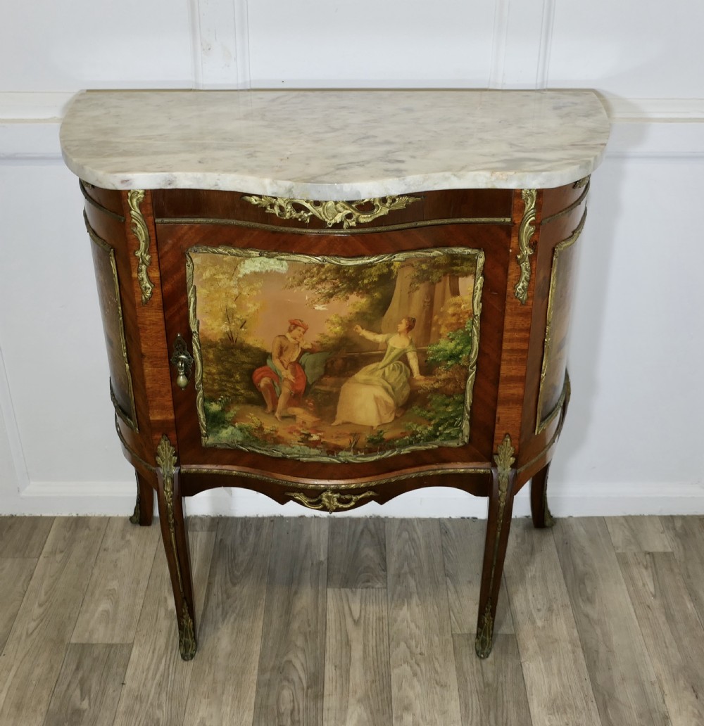 Charming Vernis Martin Side or Music Cabinet View II