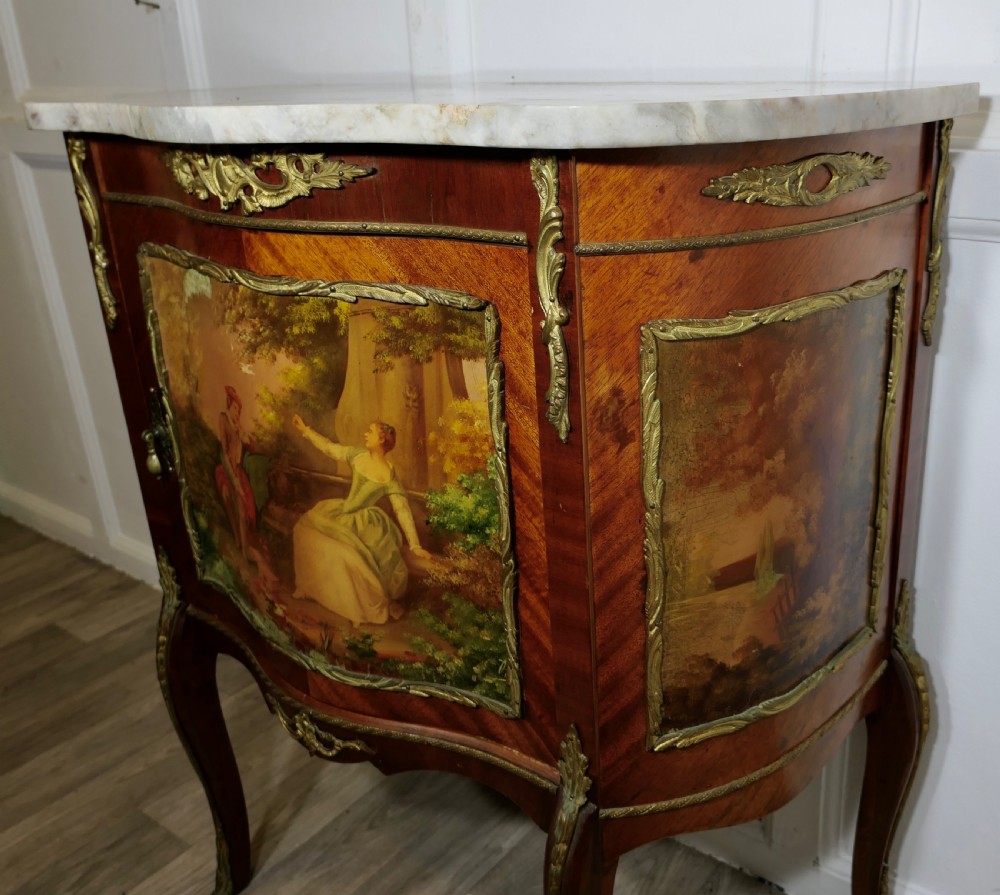 Charming Vernis Martin Side or Music Cabinet View III