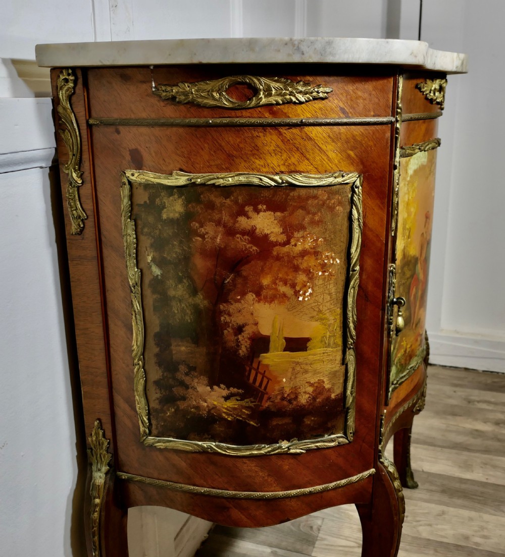 Charming Vernis Martin Side or Music Cabinet View VIII