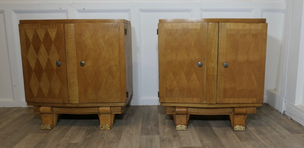 A pair of French Art Deco Bedside Cabinets
