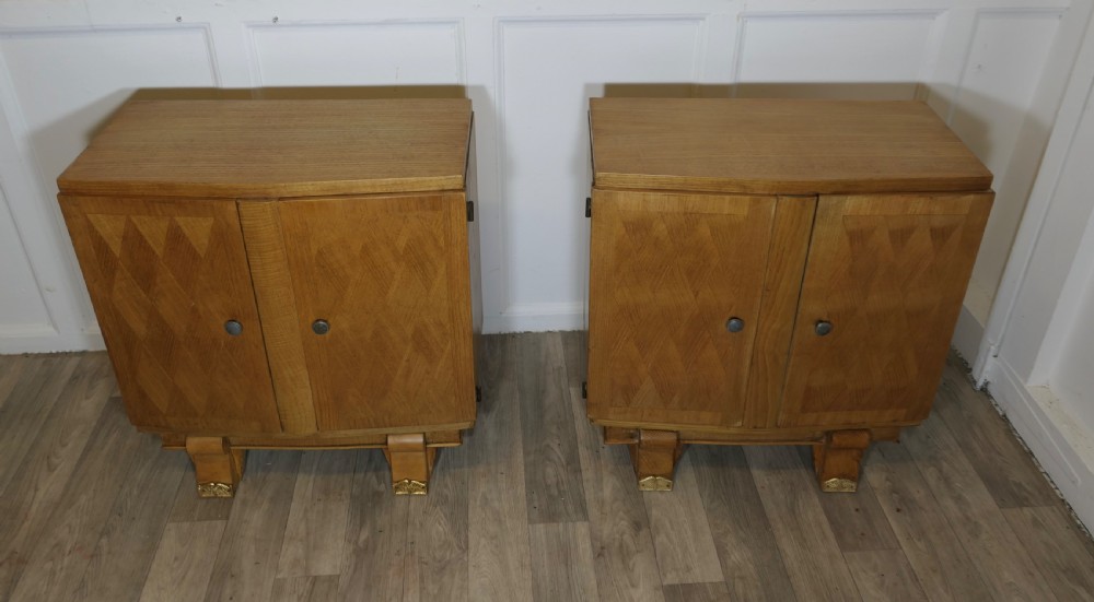 A pair of French Art Deco Bedside Cabinets View IV