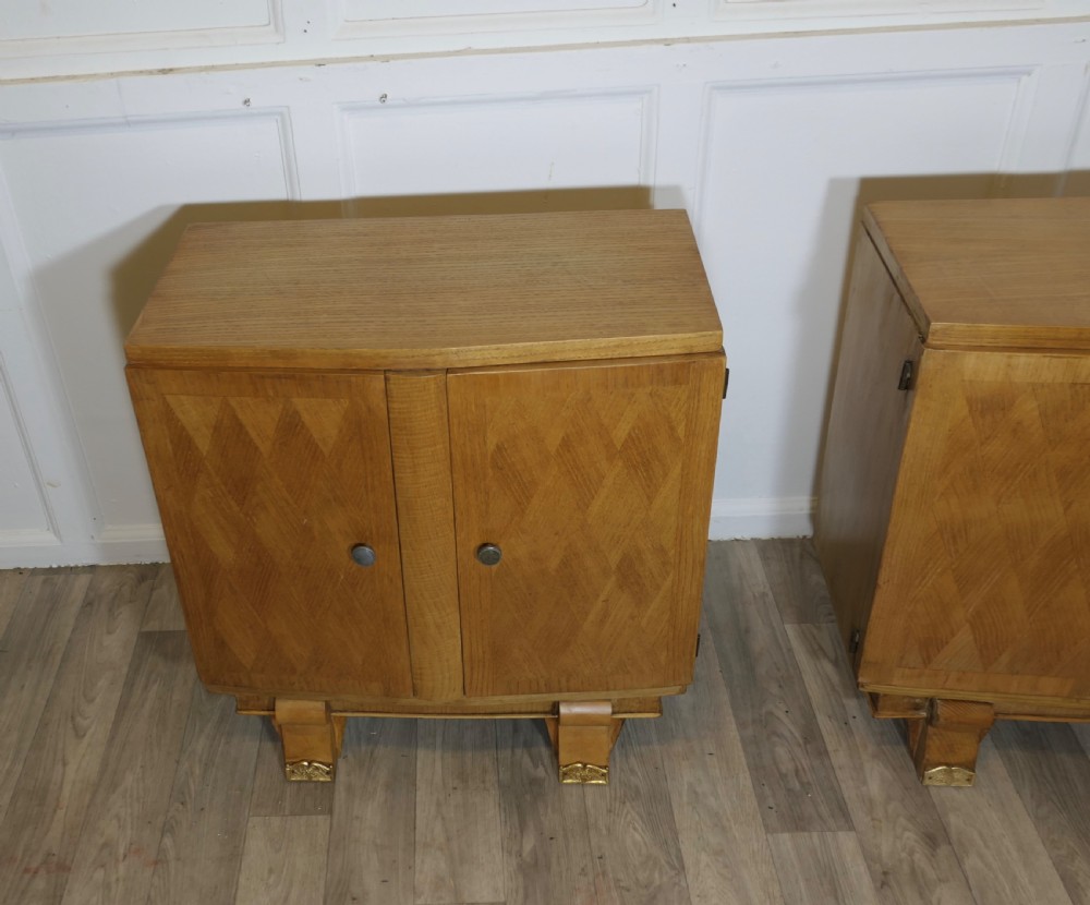 A pair of French Art Deco Bedside Cabinets View V
