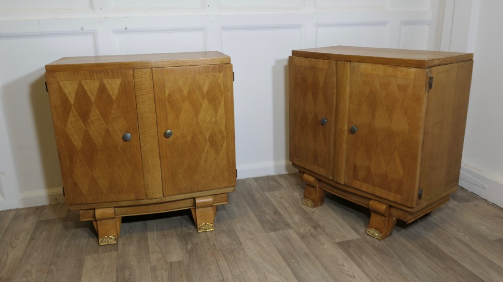 A pair of French Art Deco Bedside Cabinets View IX