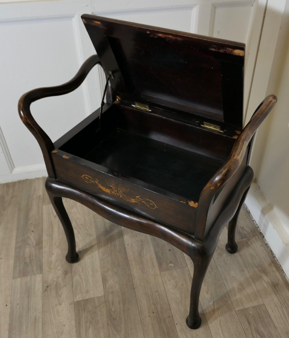 An Edwardian Upholstered Bentwood Piano Stool View VIII