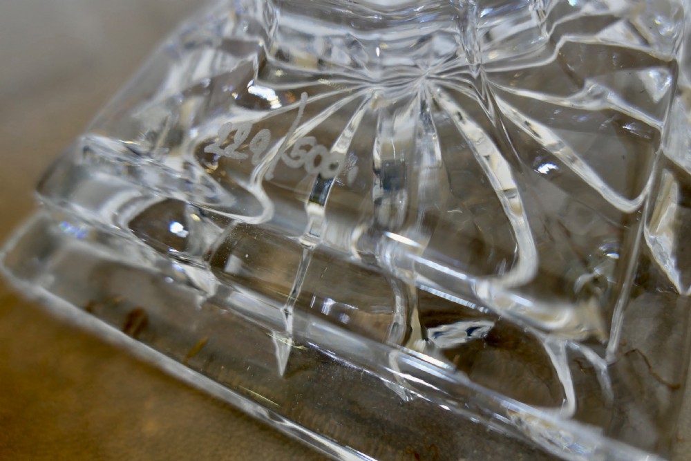 Heavy Art Deco Cut Crystal Paper Weight, Numbered Limited Edition View III