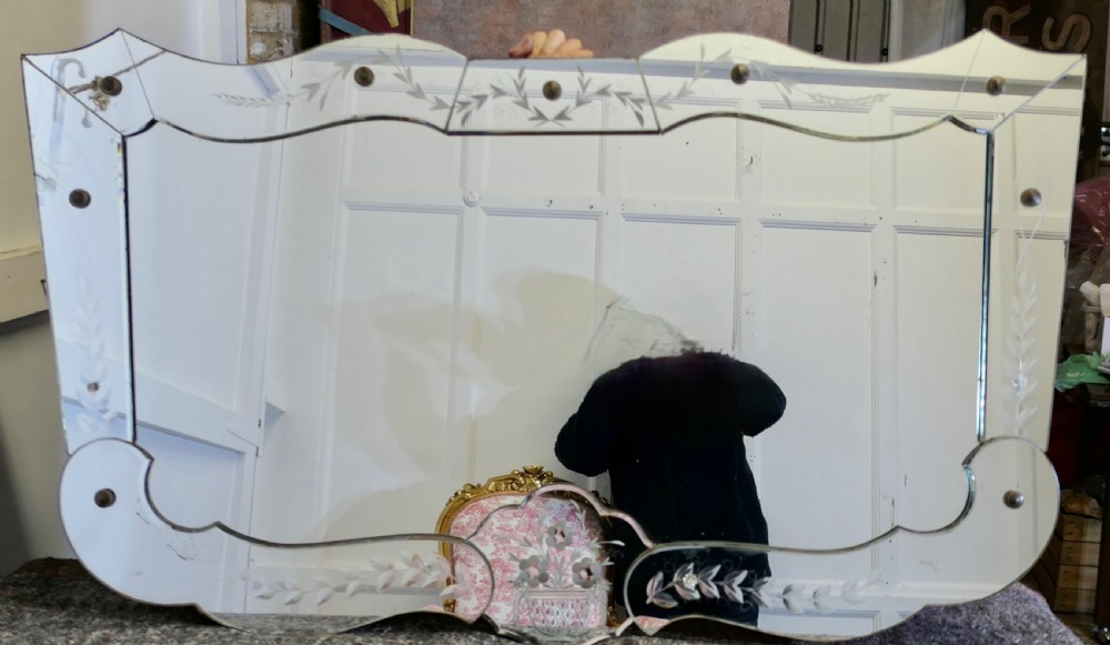 Art Deco Large Venetian Wall Mirror View II