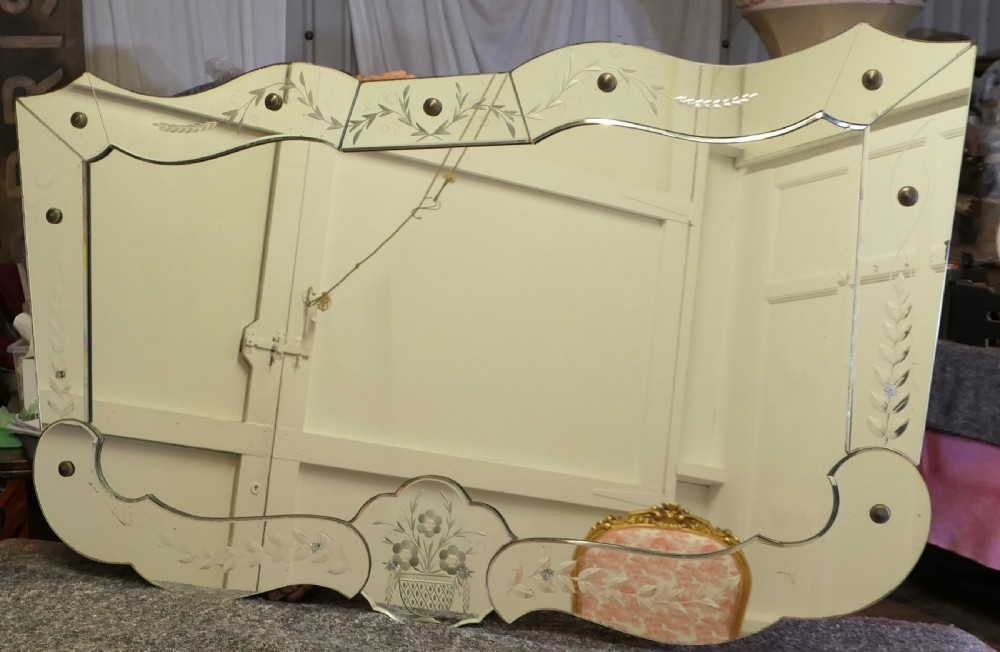 Art Deco Large Venetian Wall Mirror View VI