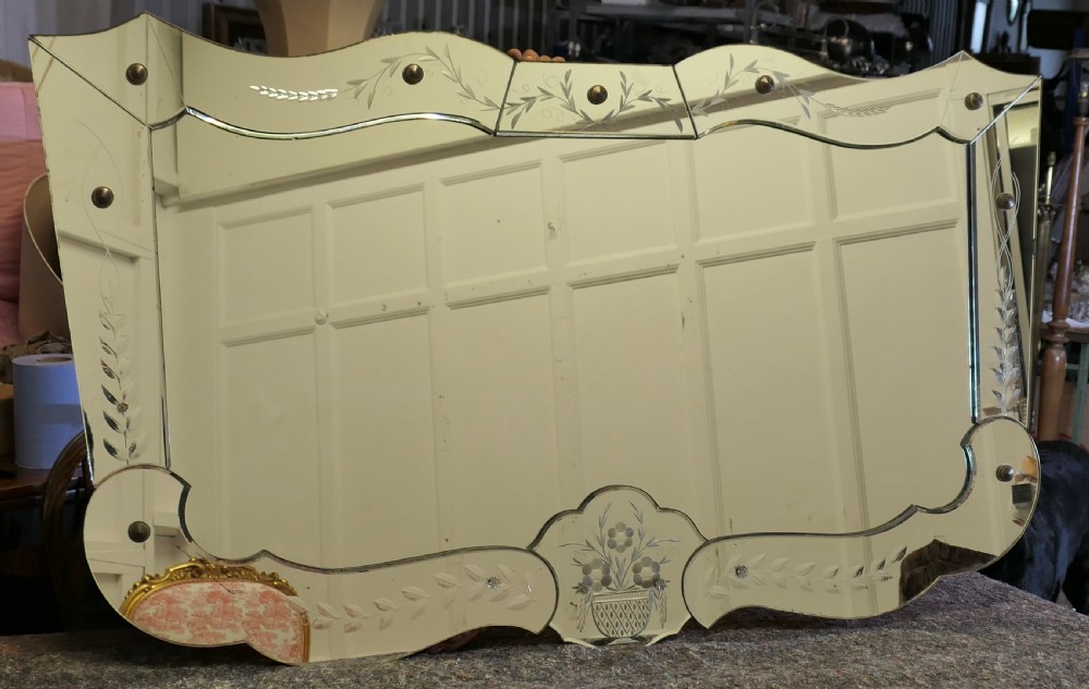 Art Deco Large Venetian Wall Mirror View VII