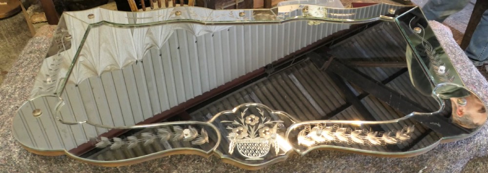 Art Deco Large Venetian Wall Mirror View X