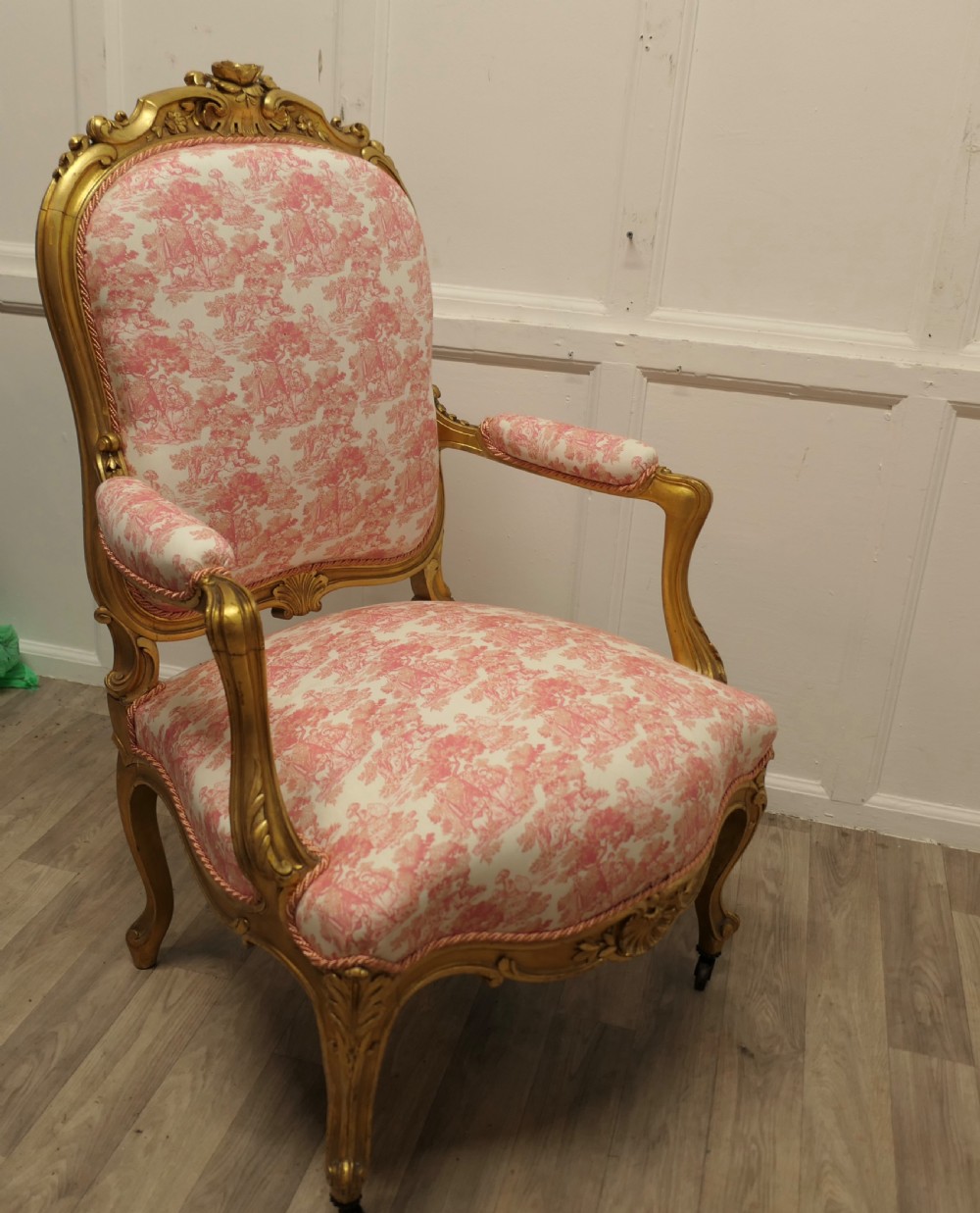A Superb set of four French Napoleon III Gilt Salon Chairs View X