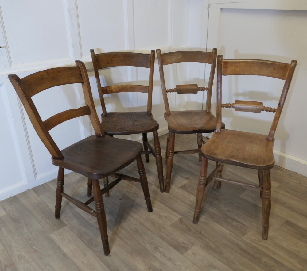 Four Beech and Elm Bar Back Kitchen  Chairs View V