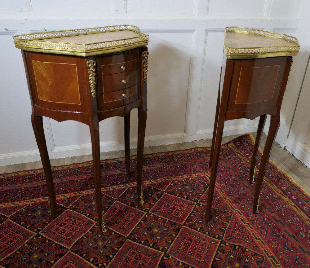 A Pair of French Small Side Tables or Bedside Cabinets   View VI