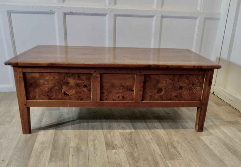 19th Century French Bur Walnut Farmhouse Coffee Table View VII