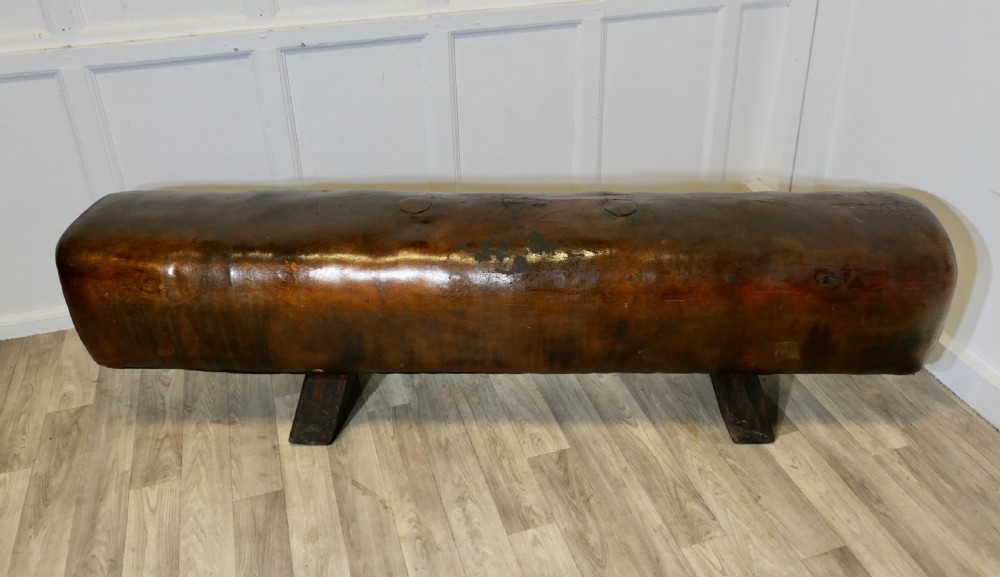 A Long Leather Pommel Horse Bench Seat View III