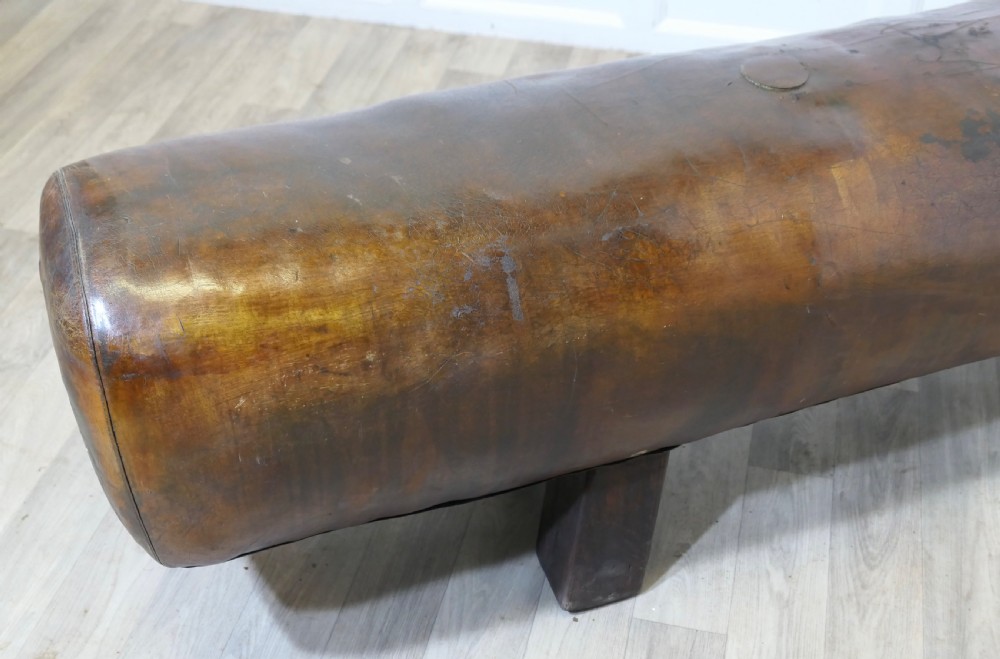 A Long Leather Pommel Horse Bench Seat View V