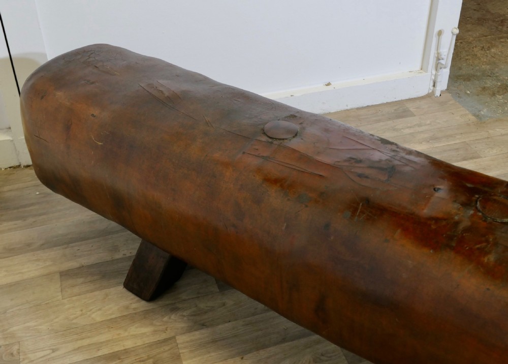 A Long Leather Pommel Horse Bench Seat View X
