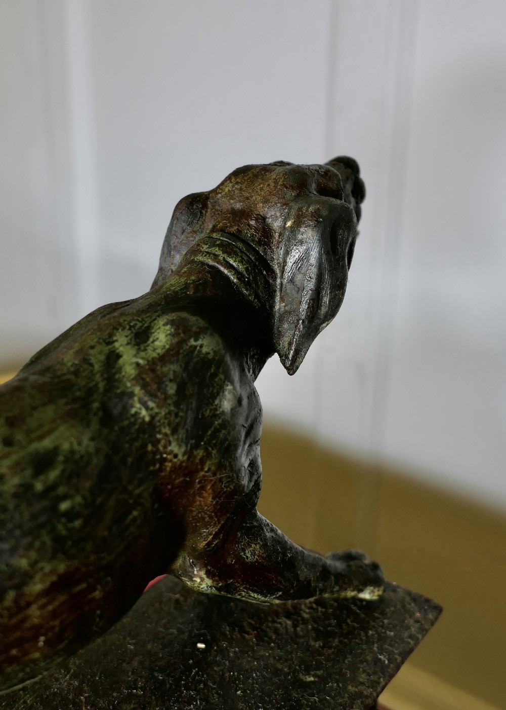 French Fireside Hunting Dog Statue View VI