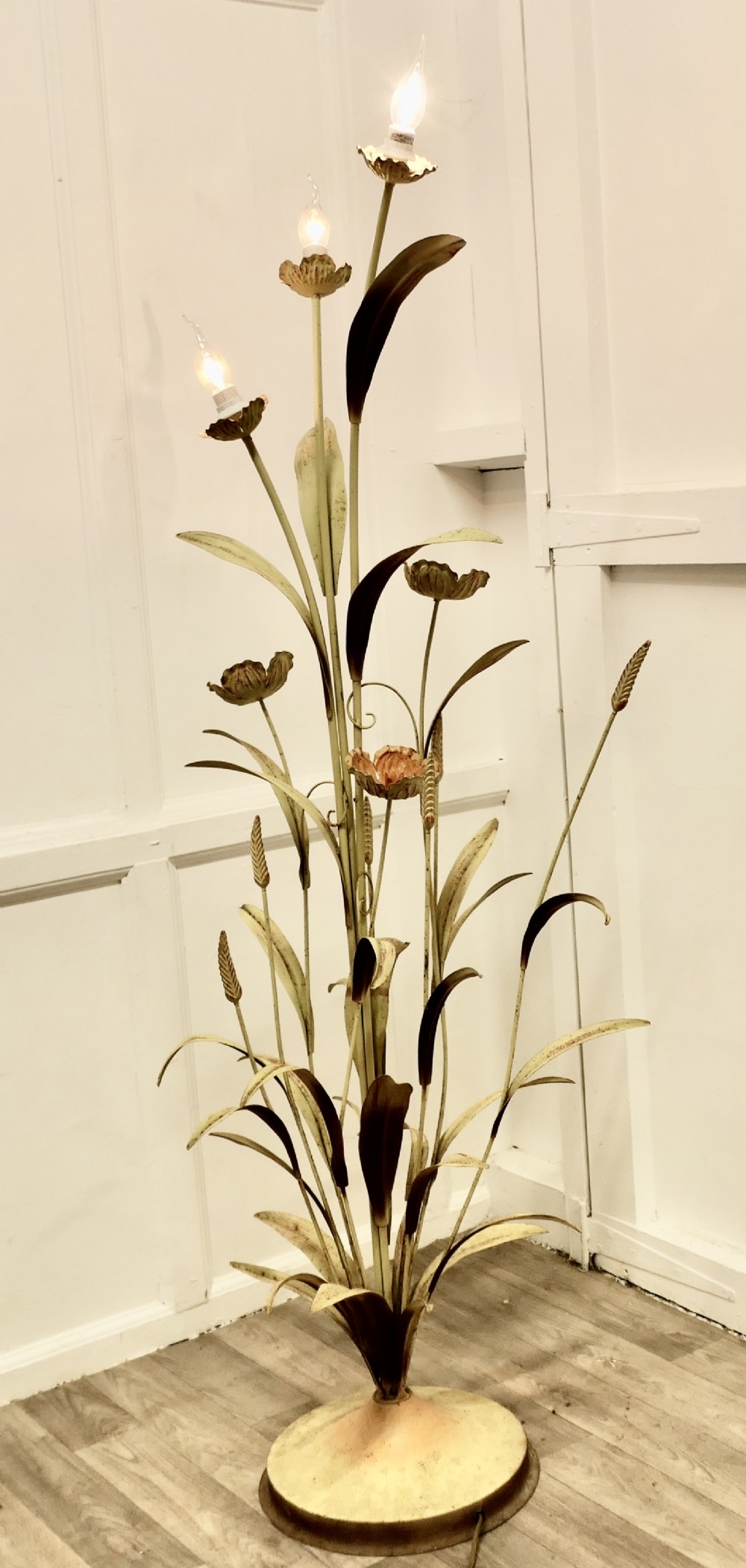 French Toleware Orangery Lamp,  Floor Lamp 
