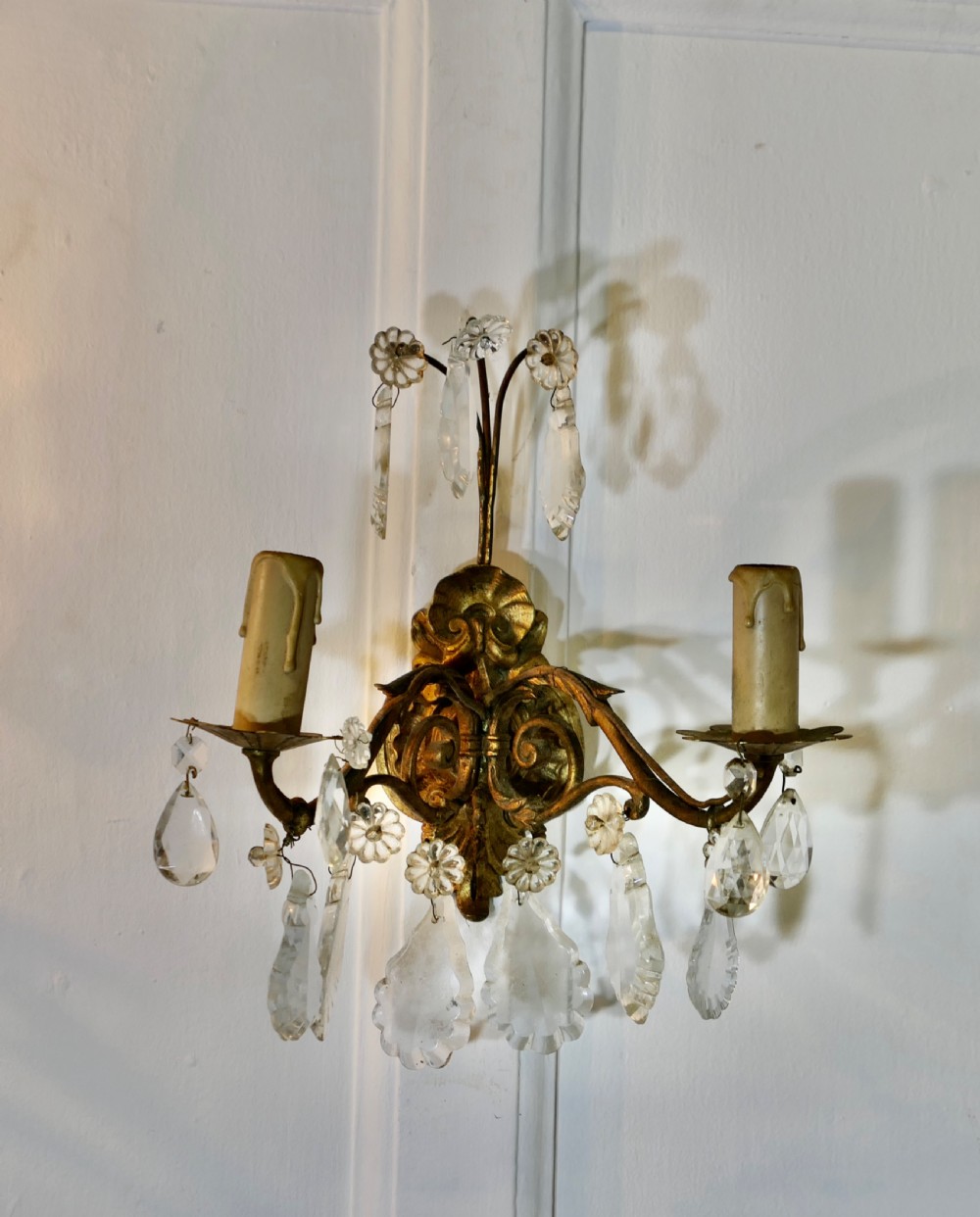 A Pair of  Twin Wall Chandeliers, Twin Sconce Wall Lights View III