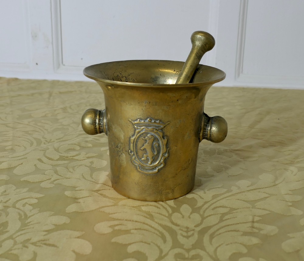  French Brass Pestle and Mortar 