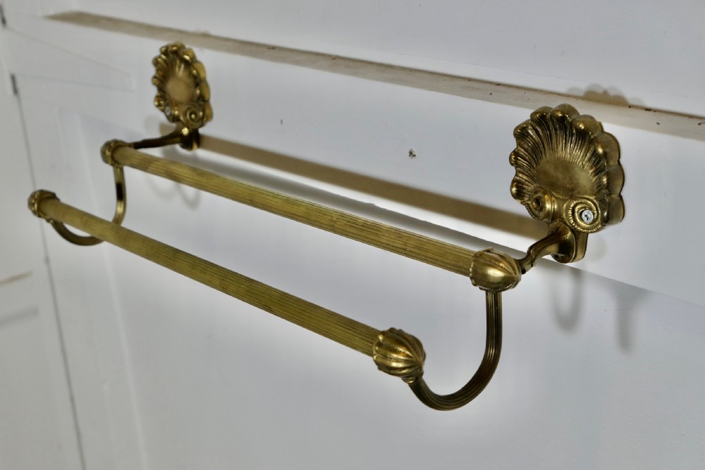 French Brass Double Rail Towelrail View II