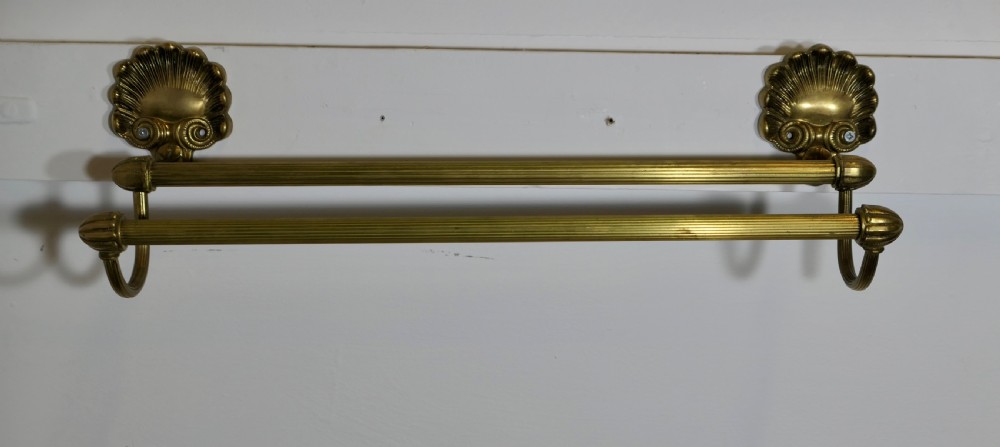 French Brass Double Rail Towelrail View III