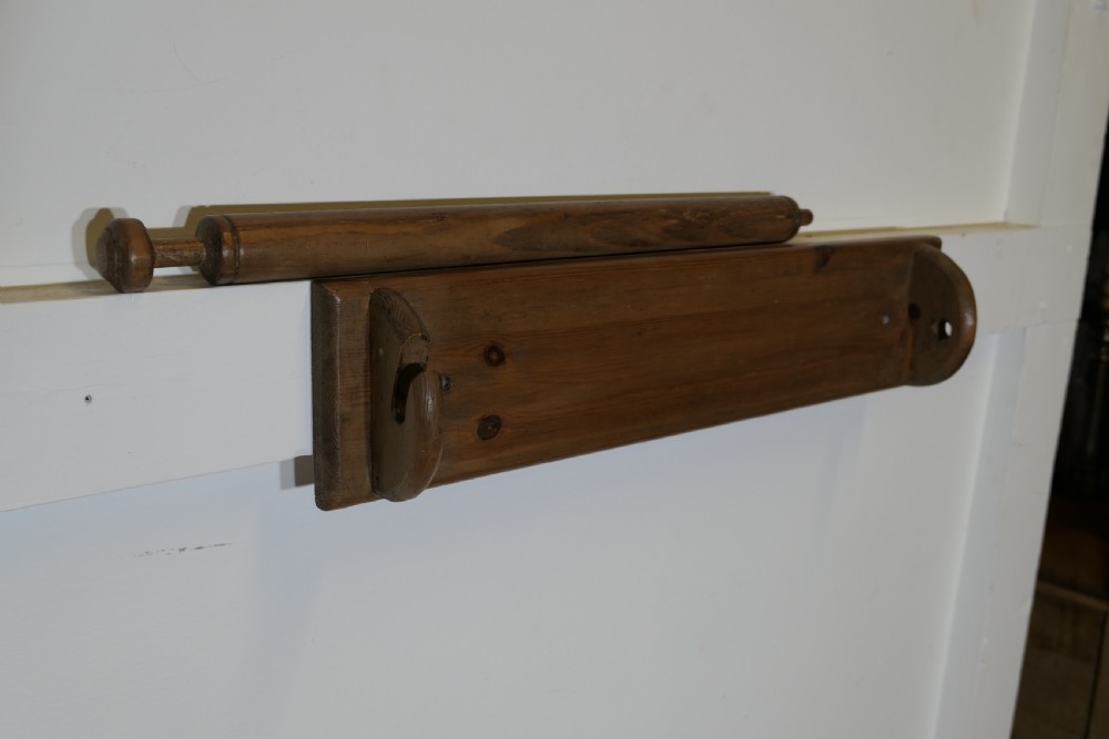 19th Century Dark Pine Roller Towel Rail View V