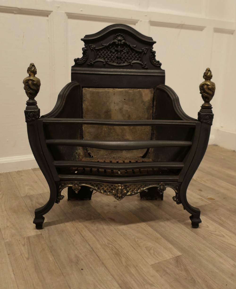 A Large Regency Iron Fire Grate