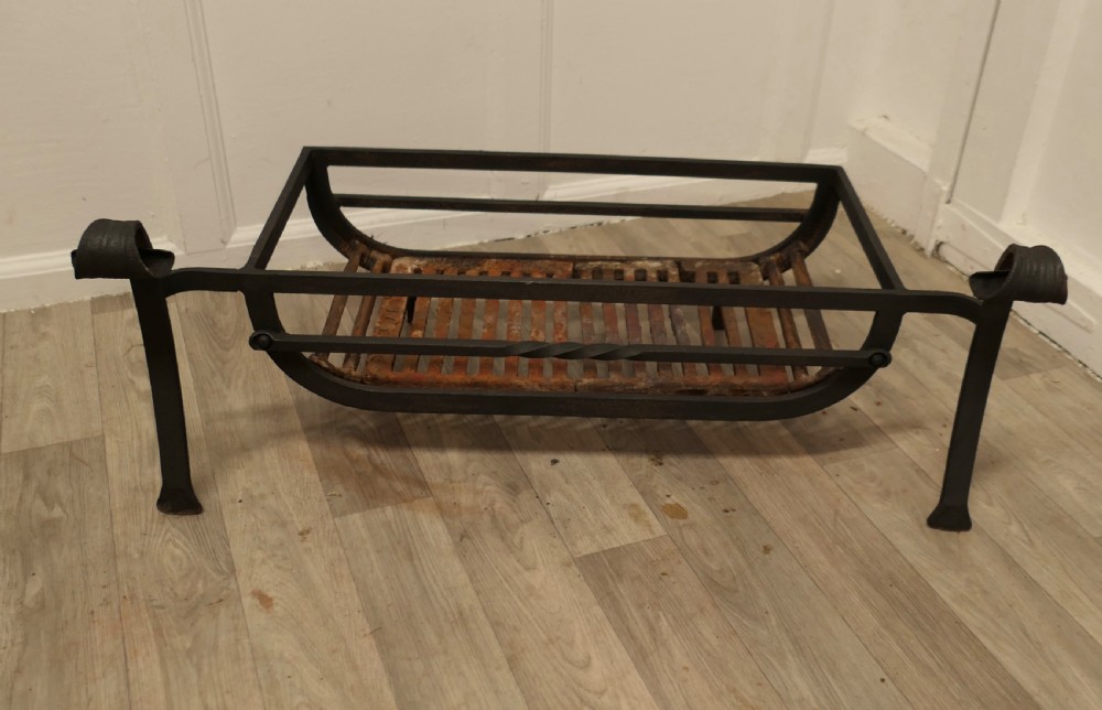 Wide Inglenook Fire Log Grate   View III