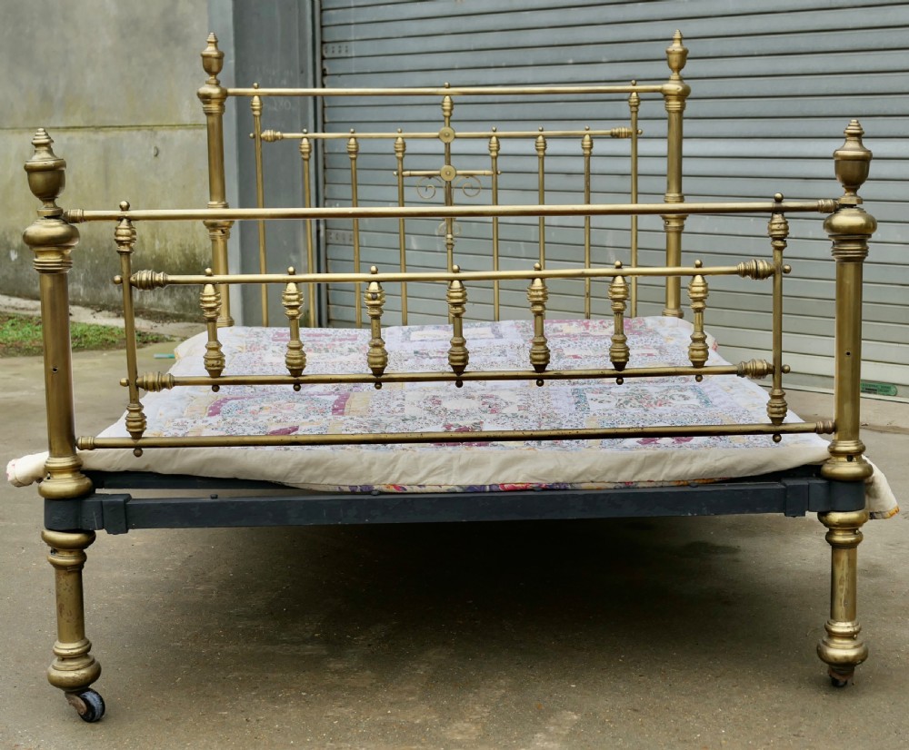 A Lovely Victorian Arts and Crafts Brass Double Bed View II
