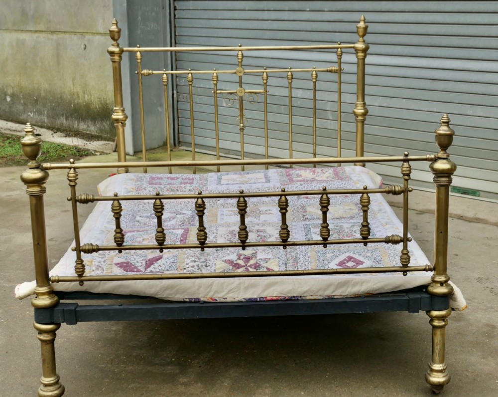 A Lovely Victorian Arts and Crafts Brass Double Bed View III