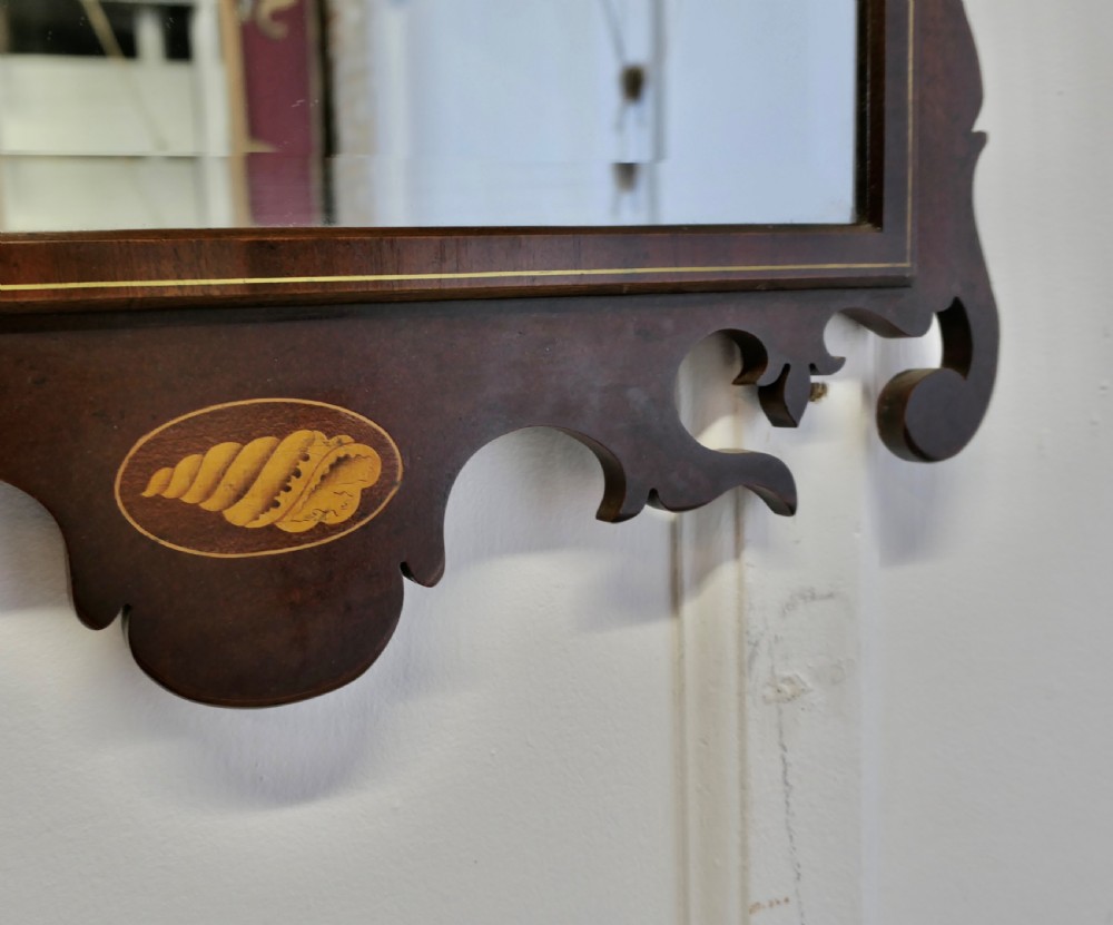Edwardian Figured Walnut Wall Mirror View III