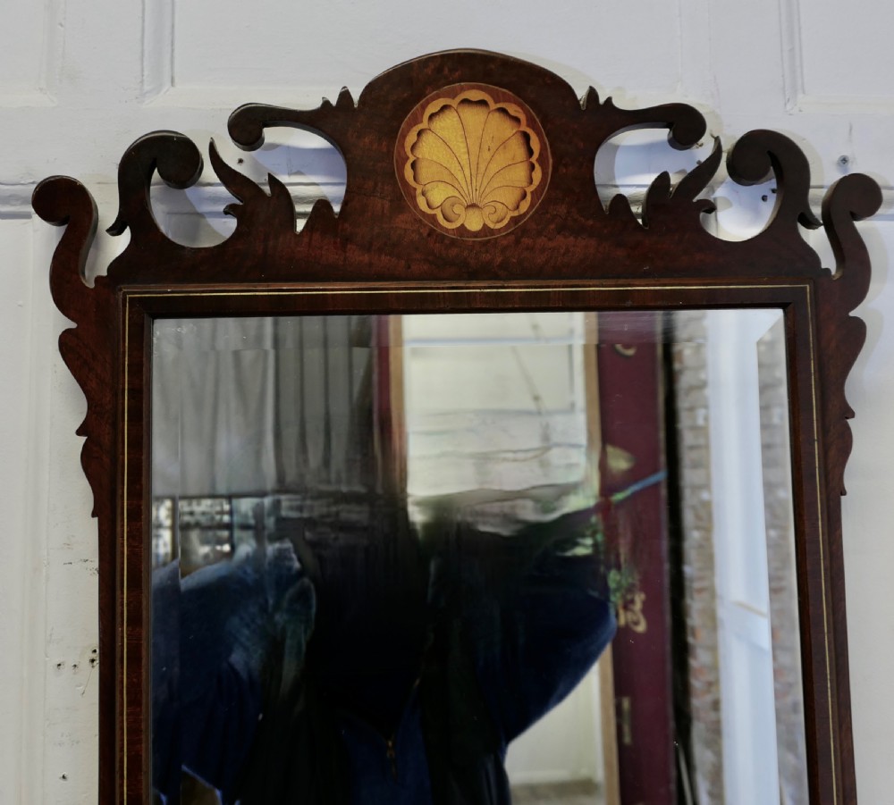 Edwardian Figured Walnut Wall Mirror View IV