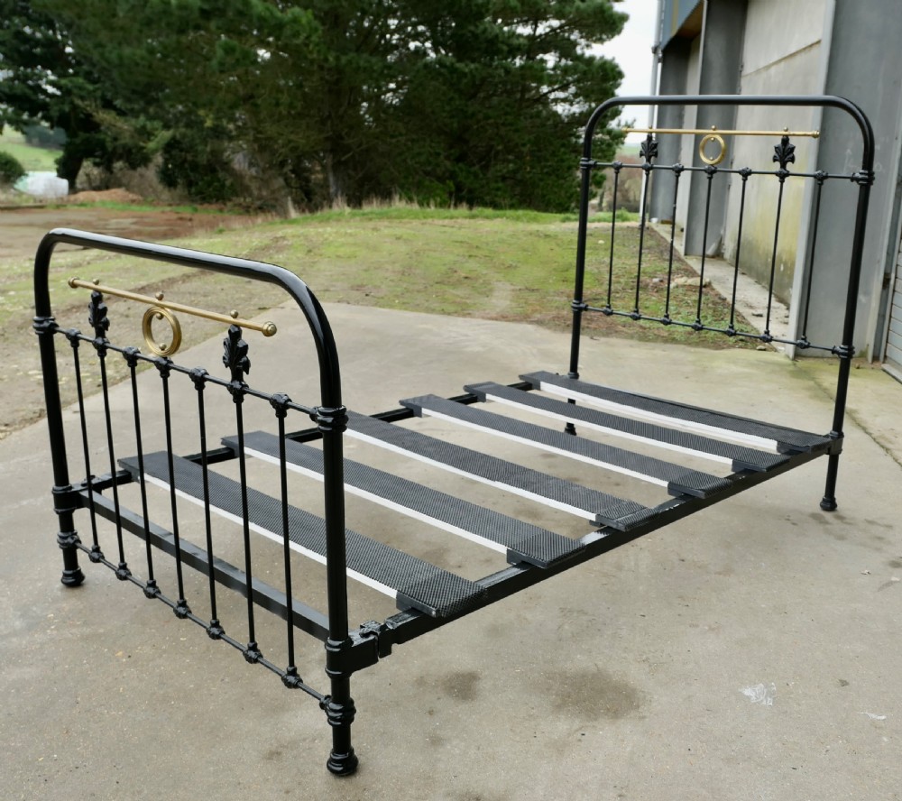Victorian Brass and Iron Small Double Bed (4ft wide) View II