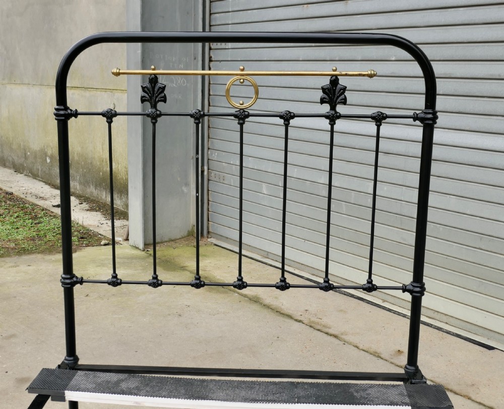 Victorian Brass and Iron Small Double Bed (4ft wide) View V