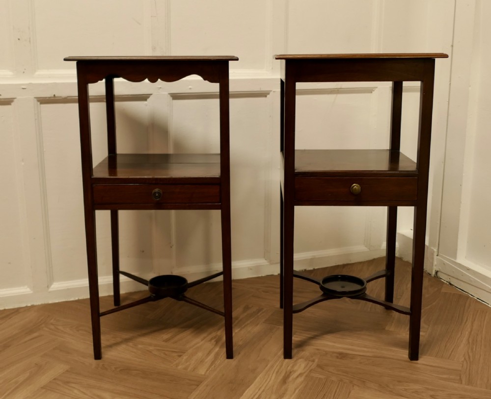 A Near Pair of Georgian Style, Side or Bedside Tables