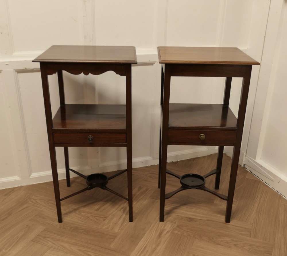 A Near Pair of Georgian Style, Side or Bedside Tables View II