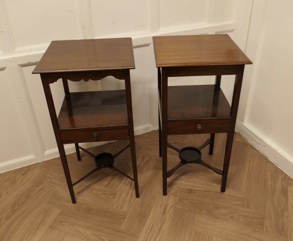 A Near Pair of Georgian Style, Side or Bedside Tables View III