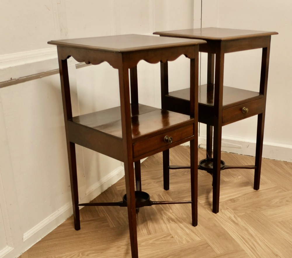 A Near Pair of Georgian Style, Side or Bedside Tables View IV