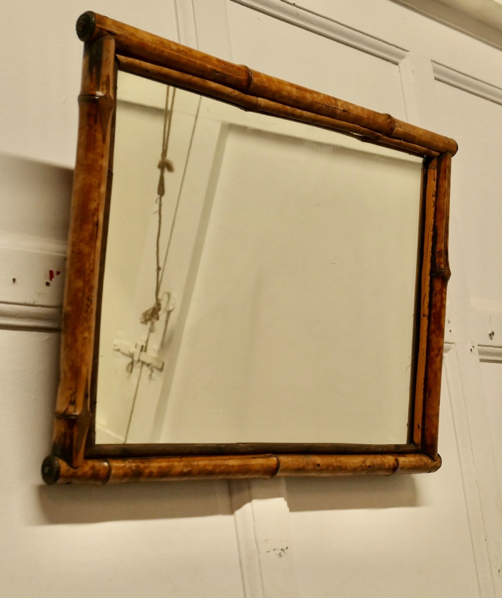 Elegant Bamboo Wall Mirror View III