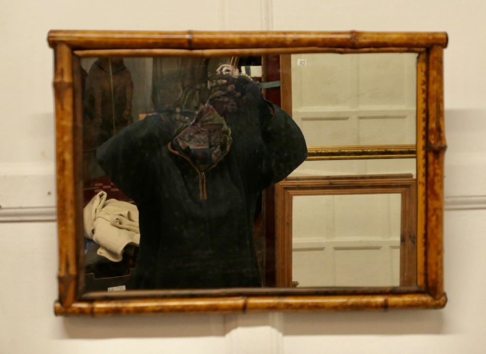 Elegant Bamboo Wall Mirror View VI