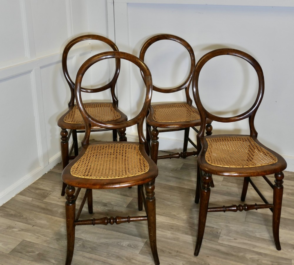 Set of 4 Victorian Balloon Back Dining Chairs  View IX
