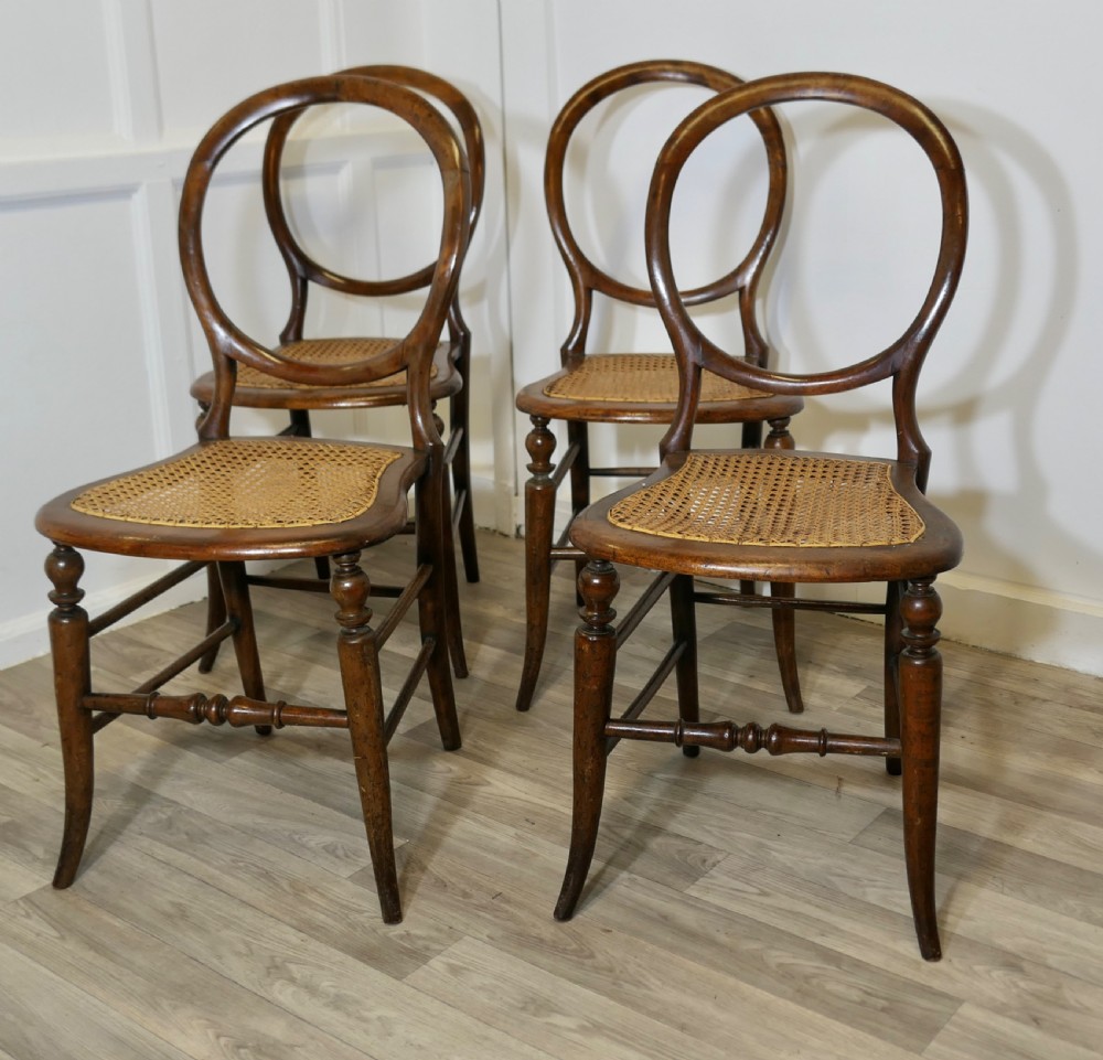 Set of 4 Victorian Balloon Back Dining Chairs  View II