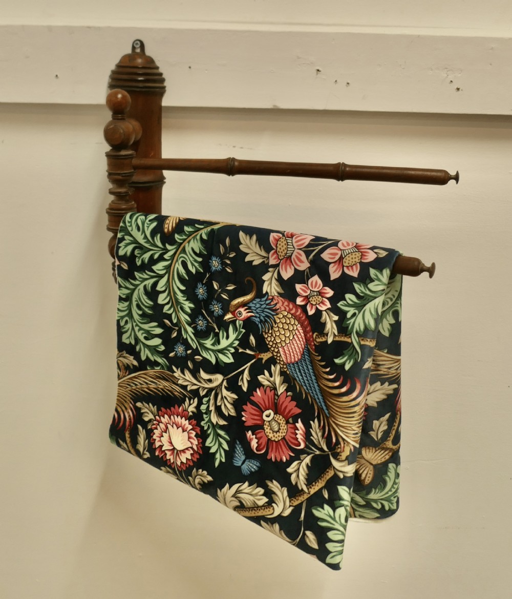 French Cherry Wood 2 Branch Folding Towel Rail View VI