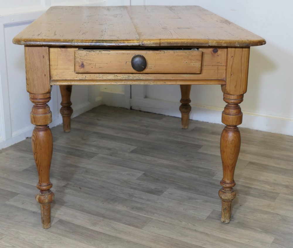 Good Sturdy Pine Farmhouse Kitchen Table View II