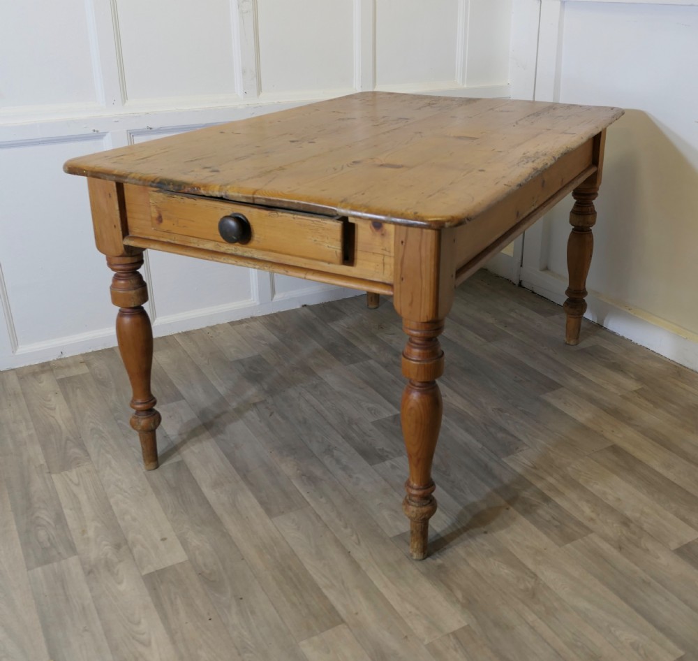 Good Sturdy Pine Farmhouse Kitchen Table View IV