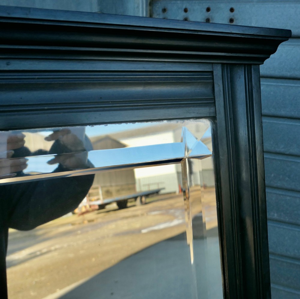 Large Overmantel or Wall Mirror, Black Lacquer Frame View VII
