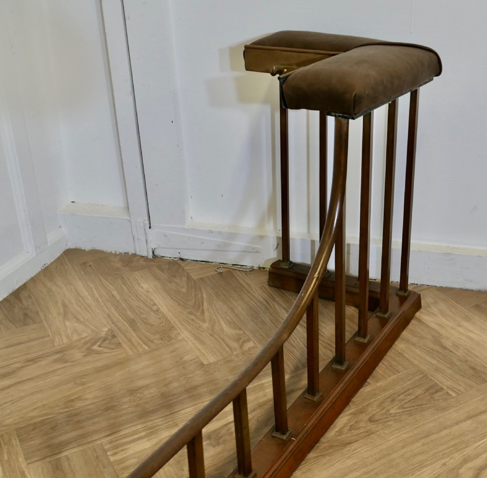 19th Century Brass and Leather Club Fender View V