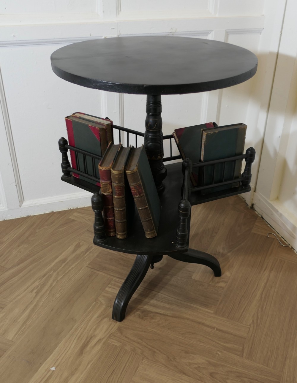 Victorian Revolving Reading Stand or Book Table View IV