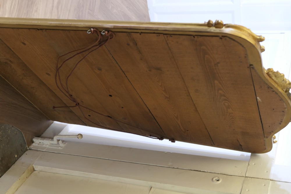 A Large Elaborate French Rococo Gilt Console Mirror Decorated with Leaves and Scrolls  View VIII